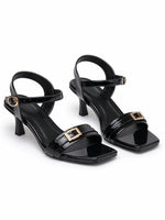 Load image into Gallery viewer, Midnight Gloss Buckle Heels