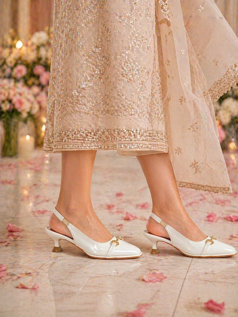 Ivory Grace Sling Heels