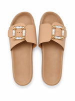 Load image into Gallery viewer, Heleey Nude Luxe Crystal Slides