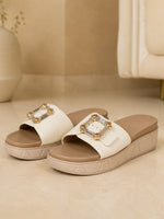 Load image into Gallery viewer, Heleey Crystal Buckle Comfort Slides