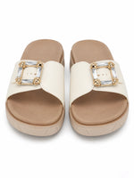Load image into Gallery viewer, Heleey Crystal Buckle Comfort Slides