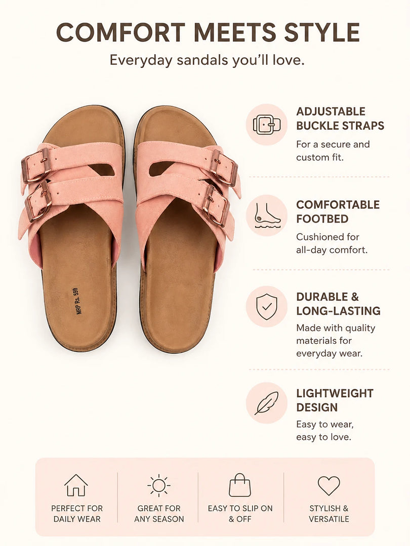 Heleey Blush Bloom Comfort Slides