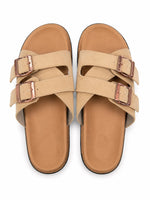 Load image into Gallery viewer, Heleey Sandstone Chic Buckle Slides