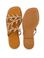 Load image into Gallery viewer, Heleey Crystal Vine Flat Sandals