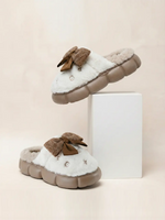 Load image into Gallery viewer, Heleey Fluffy Cloud Bow Slippers