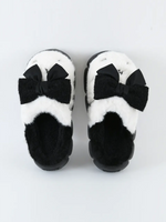 Load image into Gallery viewer, Heleey Classic Black &amp; White Cloud Bow Slippers