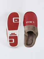 Load image into Gallery viewer, Heleey Cozy Red Quilted Winter Slippers