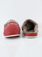 Load image into Gallery viewer, Heleey Cozy Red Quilted Winter Slippers