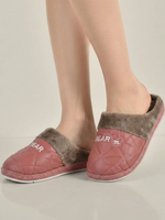 Load image into Gallery viewer, Heleey Blush Quilted Fur-Lined Slippers