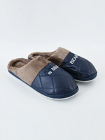Load image into Gallery viewer, Heleey Navy Quilted Winter Comfort Slippers
