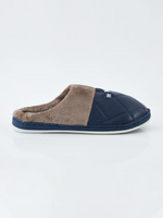 Load image into Gallery viewer, Heleey Navy Quilted Winter Comfort Slippers