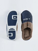 Load image into Gallery viewer, Heleey Navy Quilted Winter Comfort Slippers