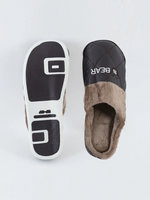 Load image into Gallery viewer, Heleey Chocolate Quilted Fur-Lined Slippers
