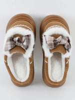 Load image into Gallery viewer, Heleey Cozy Bow Knit Winter Slippers