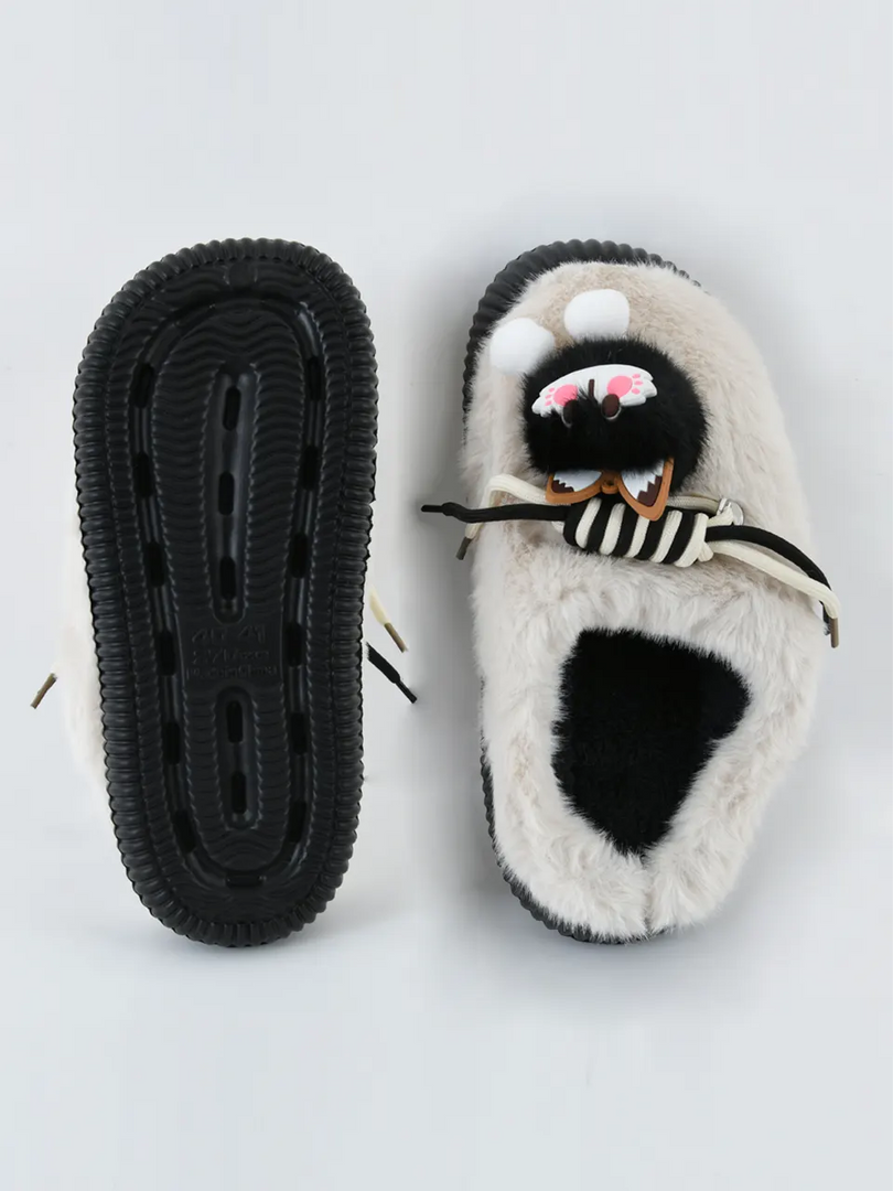 Heleey Cute Kitty Plush Comfort Slippers