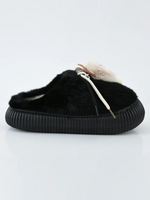 Load image into Gallery viewer, Heleey Black Cozy Kitty Plush Slippers