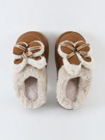 Load image into Gallery viewer, Heleey Warm Bow Plush Winter Slippers