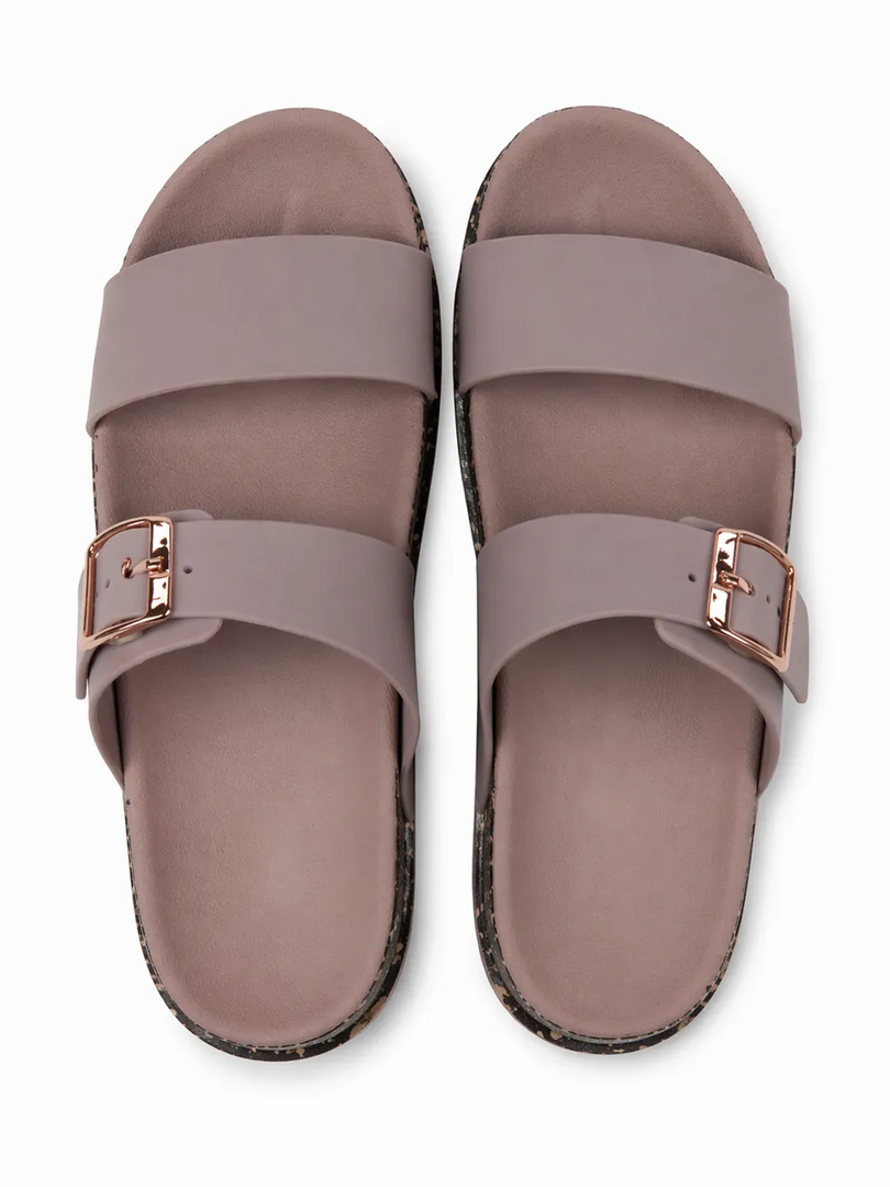 Blush Glow Buckle Slides