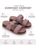 Load image into Gallery viewer, Blush Glow Buckle Slides