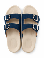 Load image into Gallery viewer, Navy Ease Buckle Slides