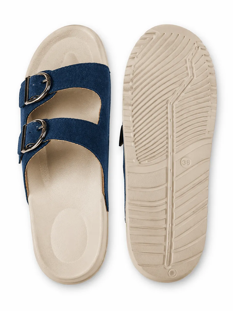 Navy Ease Buckle Slides