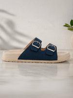 Load image into Gallery viewer, Navy Ease Buckle Slides