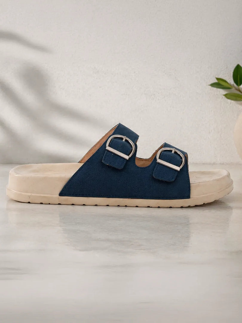 Navy Ease Buckle Slides