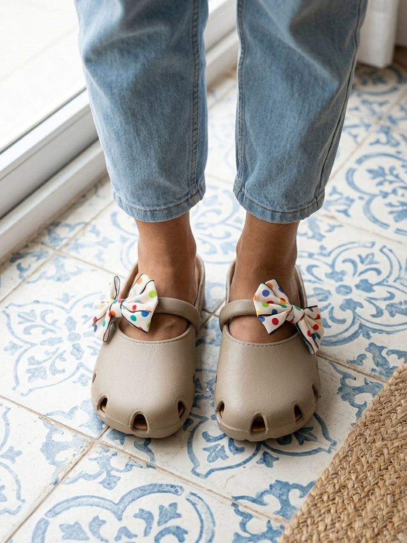 Mocha Dot Charm Slides