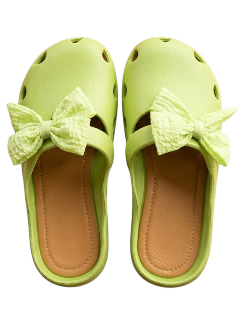 Lime Blossom Bow Clogs