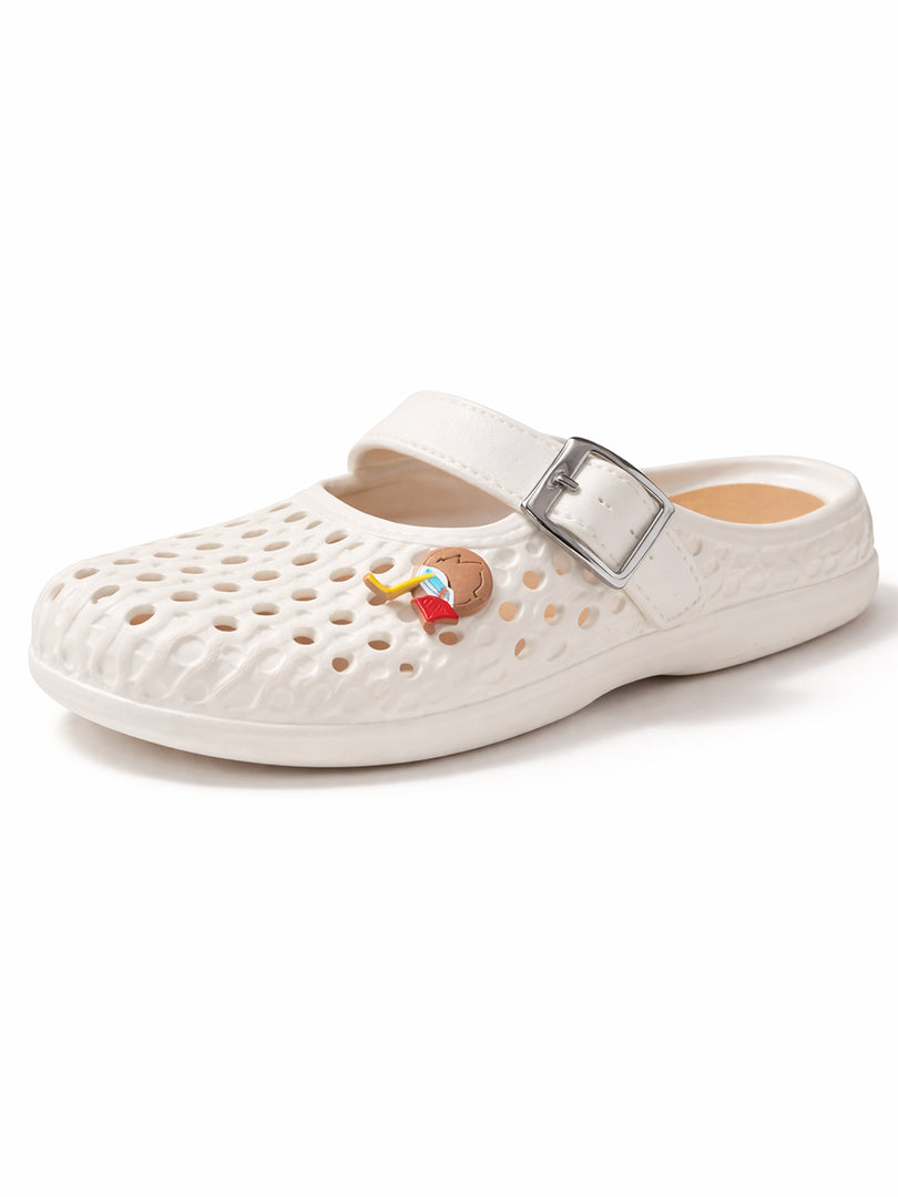 Pearl Breeze Buckle Clogs