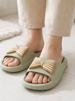Load image into Gallery viewer, Sage Bow Comfort Slides