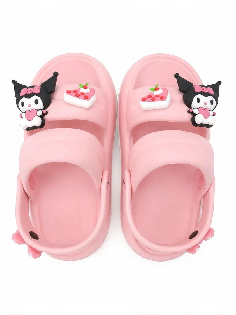 Heleey Kawaii Charm Pink Platform Clogs