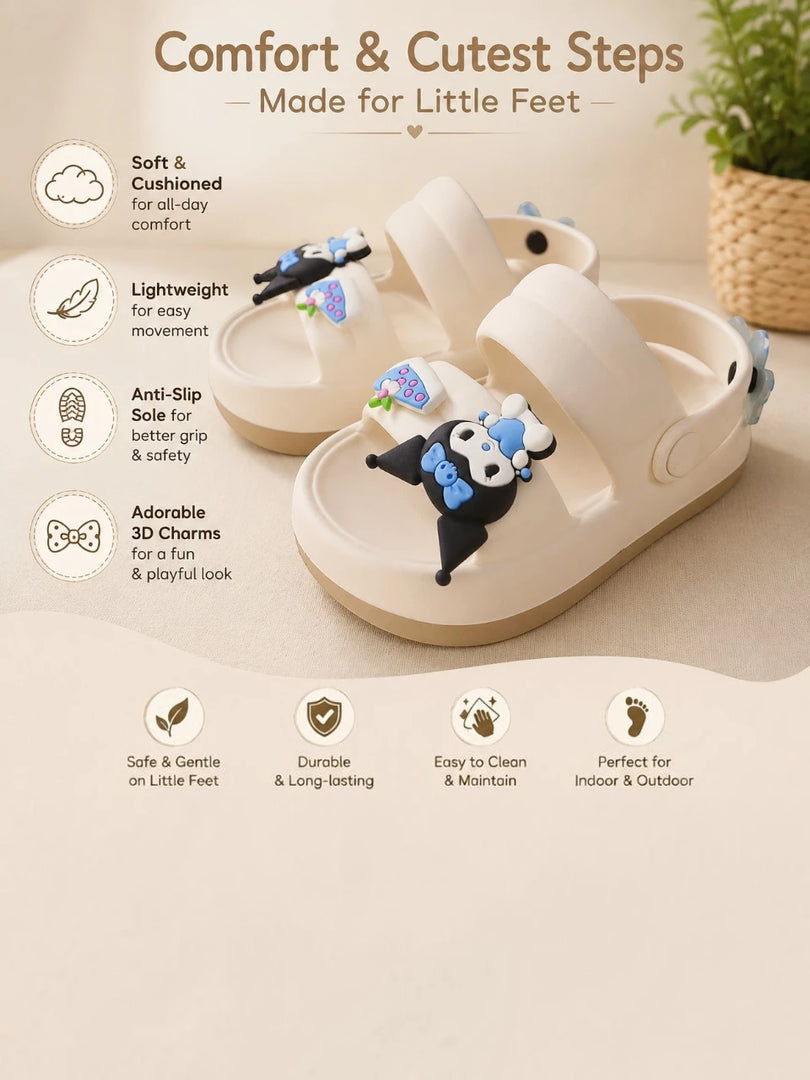 Heleey Kawaii Charm Blue Platform Clogs