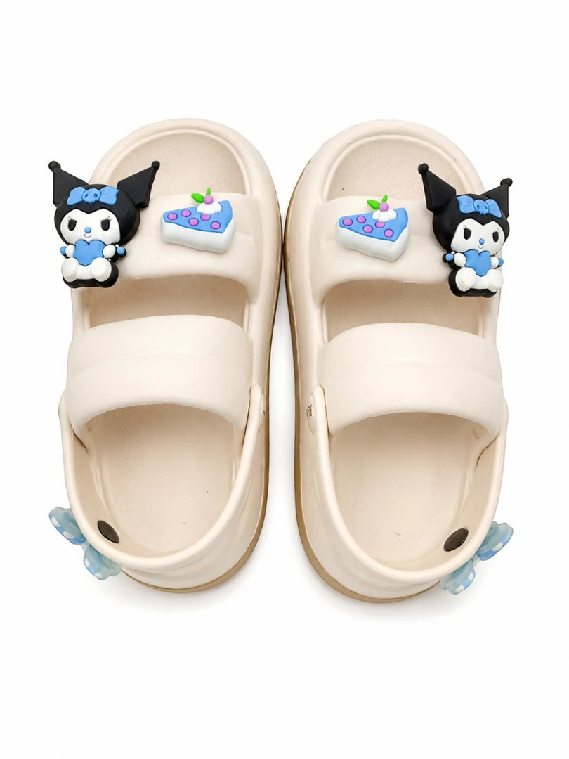 Heleey Kawaii Charm Blue Platform Clogs