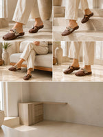 Load image into Gallery viewer, Heleey Bow Charm Brown Comfort Clogs