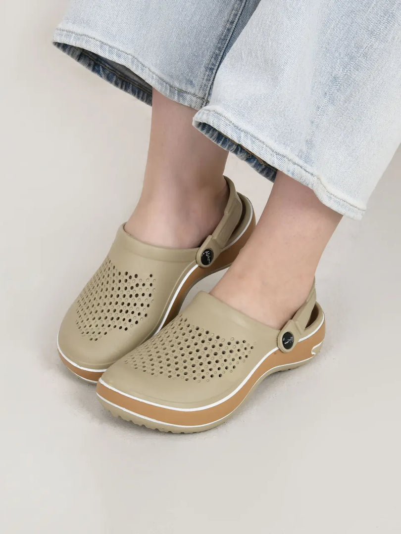 Heleey Light beige Rubber Crocs