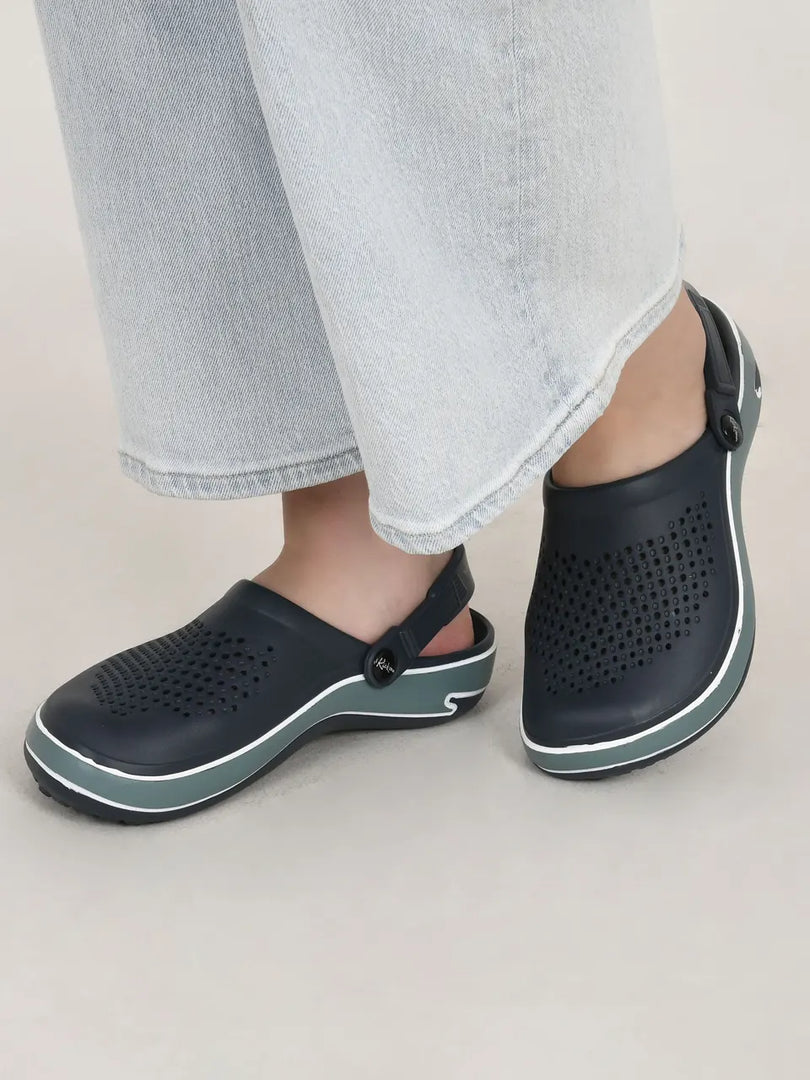Heleey Literide Rubber Blue Clogs