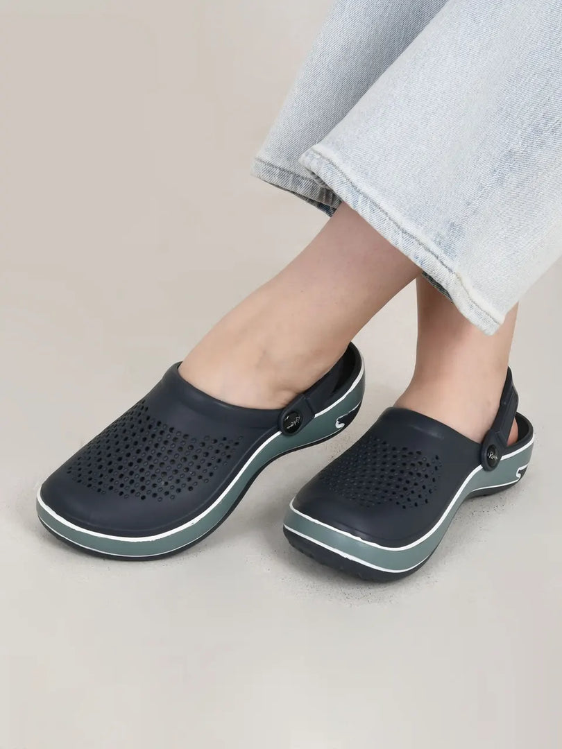 Heleey Literide Rubber Blue Clogs