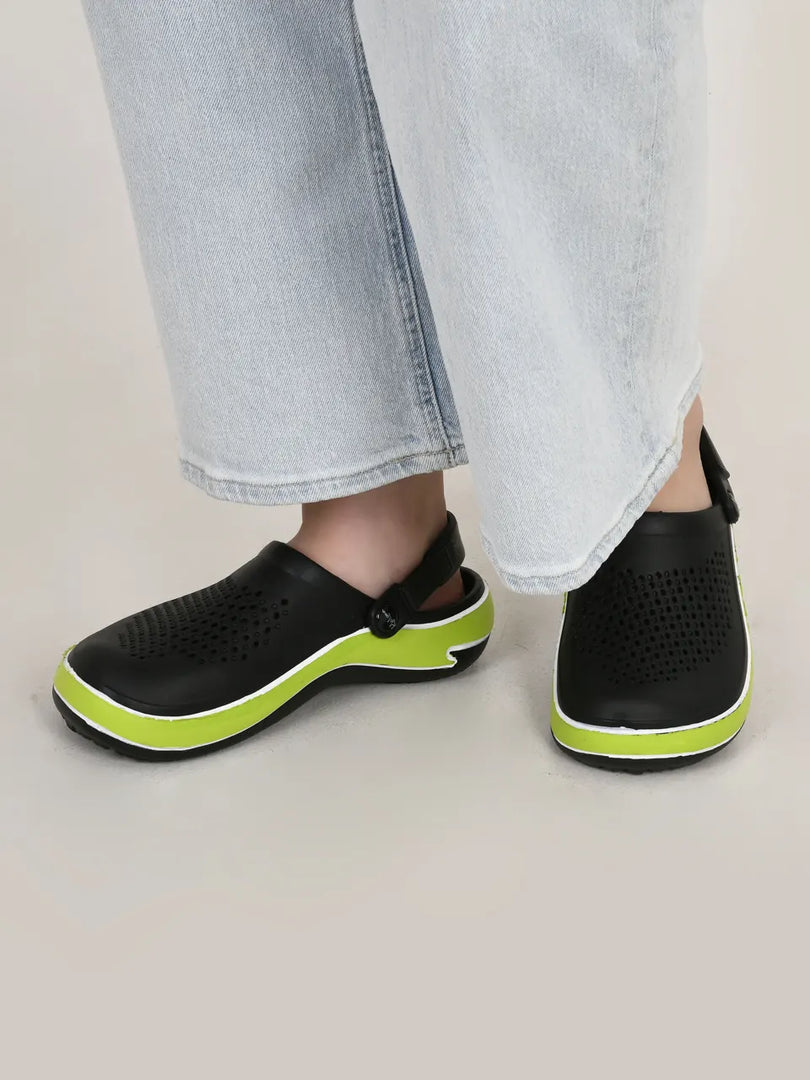 Heleey Literide Rubber Black Clogs