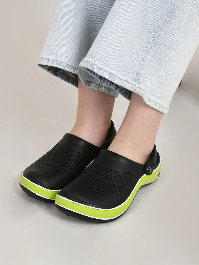 Heleey Literide Rubber Black Clogs