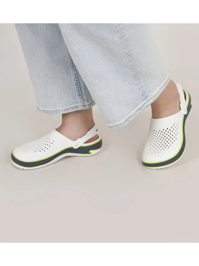 Heleey Literide Rubber White Clogs