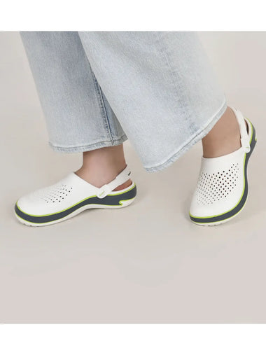 Heleey Literide Rubber White Clogs