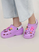 Load image into Gallery viewer, Heleey Girl Round-Toe Purple Slip-On Flip-Flops SC-24