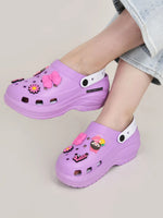 Load image into Gallery viewer, Heleey Girl Round-Toe Purple Slip-On Flip-Flops SC-24