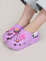 Load image into Gallery viewer, Heleey Girl Round-Toe Purple Slip-On Flip-Flops SC-24