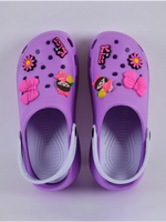 Load image into Gallery viewer, Heleey Girl Round-Toe Purple Slip-On Flip-Flops SC-24