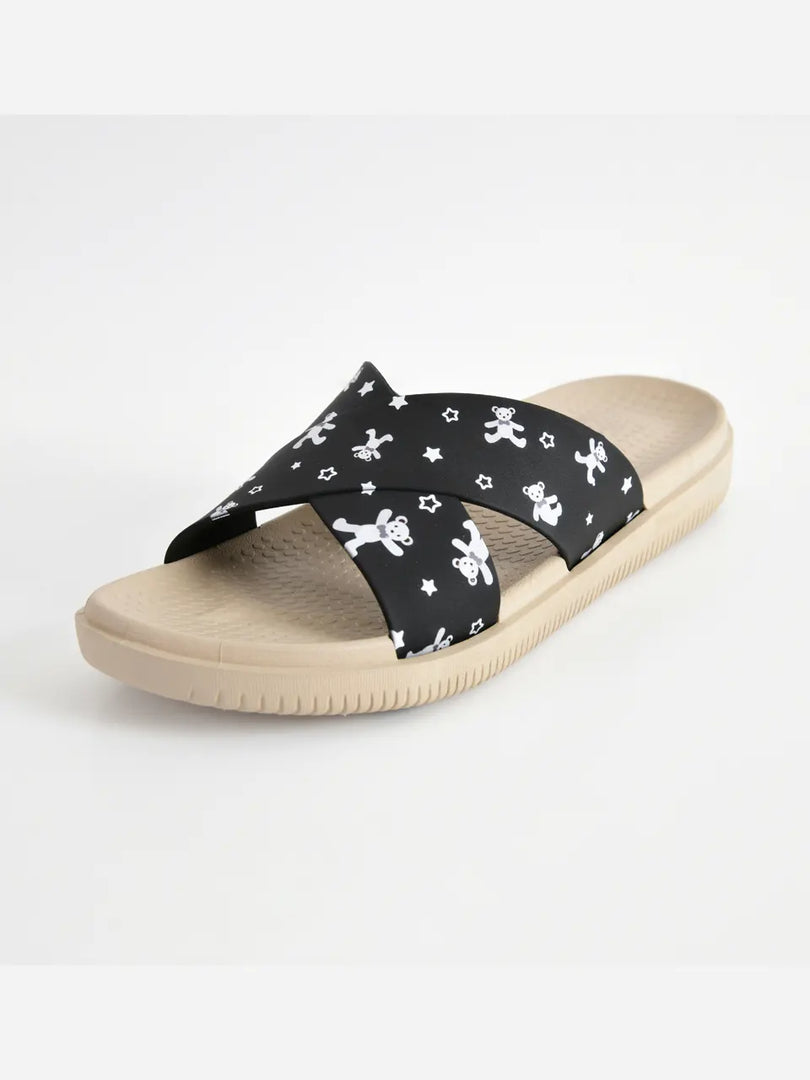 Heleey Flat Off Black Crocs SC-28