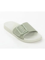 Load image into Gallery viewer, Heleey Green Textured Rubber Sliders With Buckle