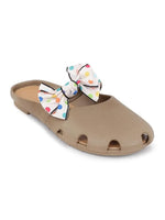 Load image into Gallery viewer, Heleey Brown Flats with Bow Dot Design
