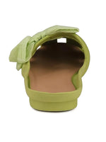 Load image into Gallery viewer, Heleey Green Flats with Bow Dot Design
